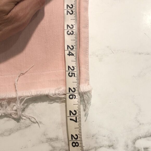 Veronica Beard Debbie Ankle Skinny High Rise Jeans 27 Button Fly Pink Stretch - Picture 14 of 14